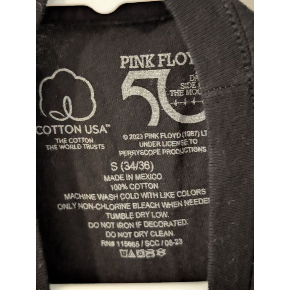 Men's Pink Floyd Graphic T-Shirt Size S Black - Picture 2 of 6